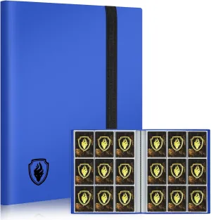 396 Pockets Trading Card Binder - 9 Pocket Premium Collector Album for Standard Cards, Side Loading Collection Folder for MTG, TCG, Game and Sport Cards, Blue