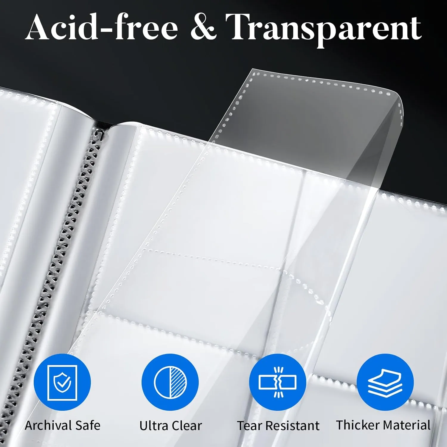 396 Pockets Trading Card Binder - 9 Pocket Premium Collector Album for Standard Cards, Side Loading Collection Folder for MTG, TCG, Game and Sport Cards, Blue