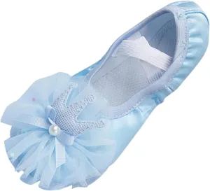 Baby Mary Jane Flats Princess Christening Baptism Premium Non Slip Soft Rubber Sole Crib Sneaker for Baptism/Crawling