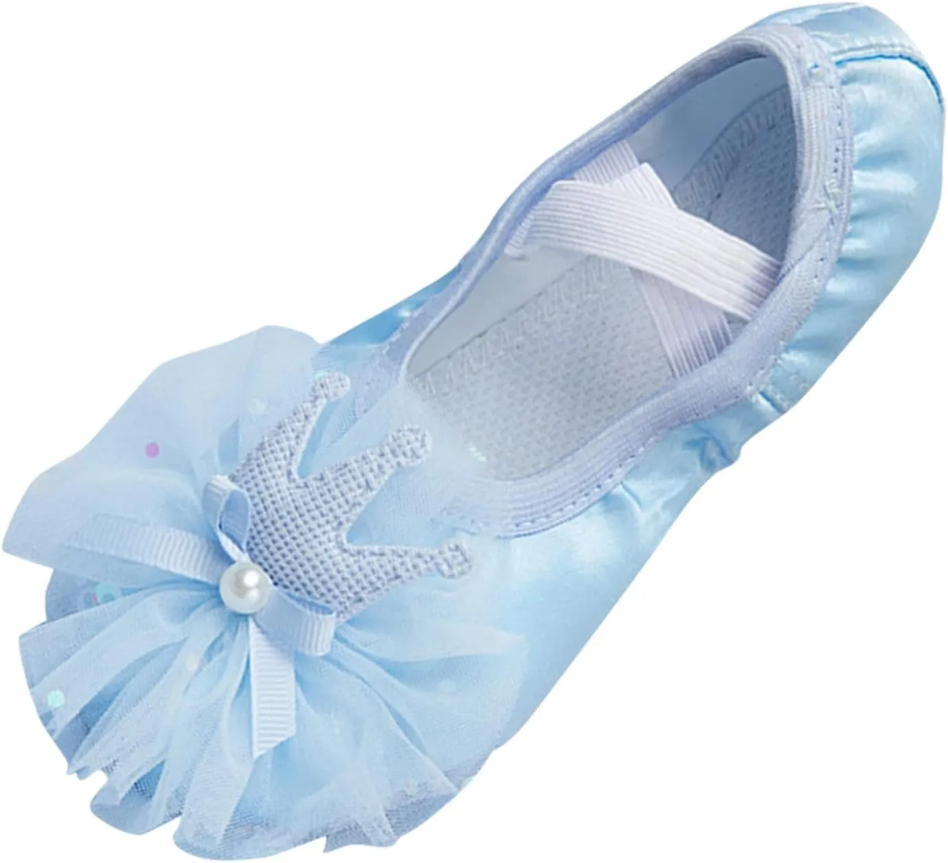 Baby Mary Jane Flats Princess Christening Baptism Premium Non Slip Soft Rubber Sole Crib Sneaker for Baptism/Crawling