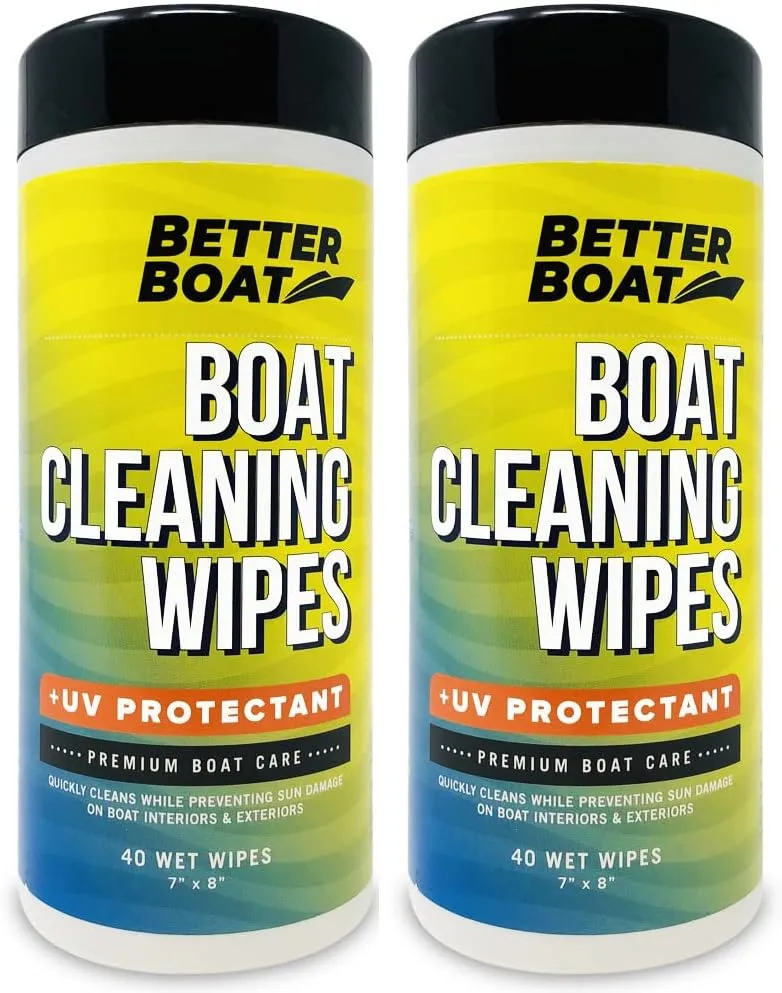 Boat Cleaner Wipes with UV Protection, Marine Vinyl Cleaner and Protectant, for Boat Seats, Car Leather, Dashboard, Console, Interior, and Exterior Cleaning Supplies