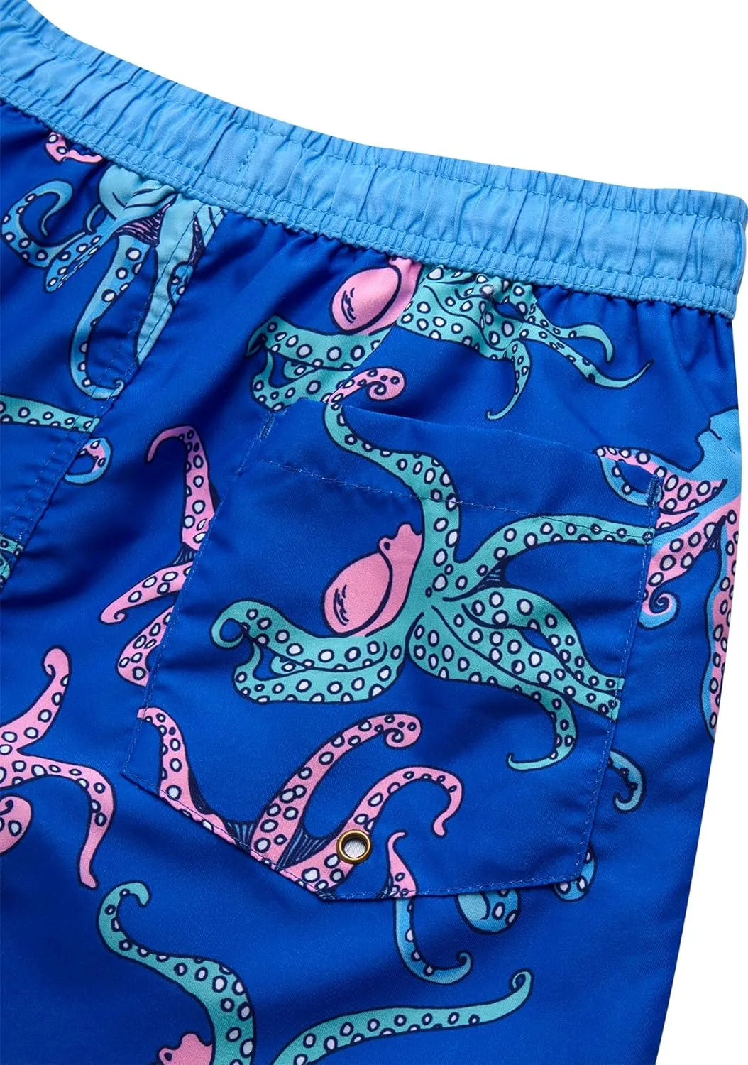 Boys Swim Trunks - Quick Dry Sun Protection Board Shorts with Breathable Mesh Lining and Drawstring Waist (Sizes: 8-18)
