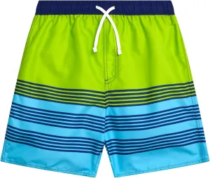 Boys Swim Trunks - Quick Dry Sun Protection Board Shorts with Breathable Mesh Lining and Drawstring Waist (Sizes: 8-18)