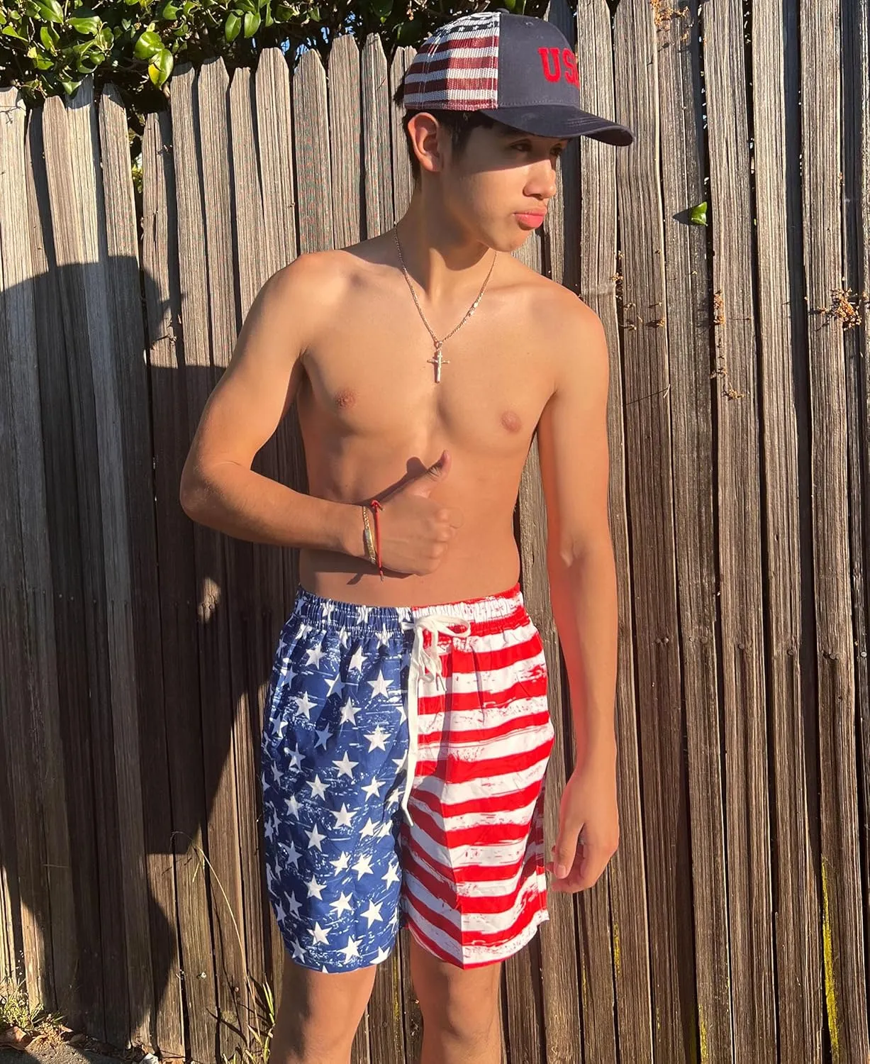 Boys Swim Trunks with Compression Liner Casual Bathing Suit for Kids Swim Shorts 6-18 Years