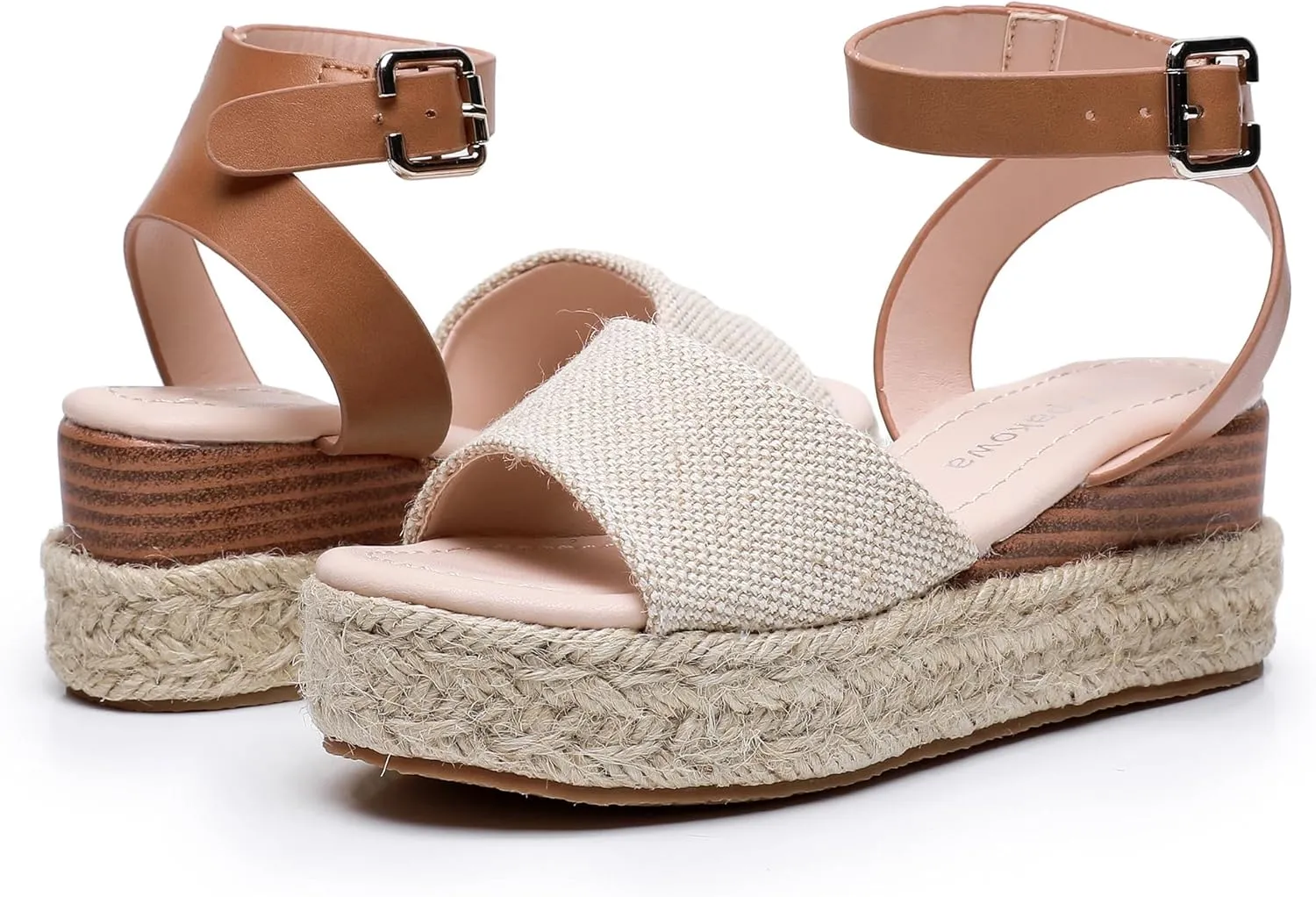 Felabo Girls' Flatform Espadrille Sandals  Open-Toe, Adjustable Ankle Strap, Casual Summer Shoes (Little Kid/Big Kid)
