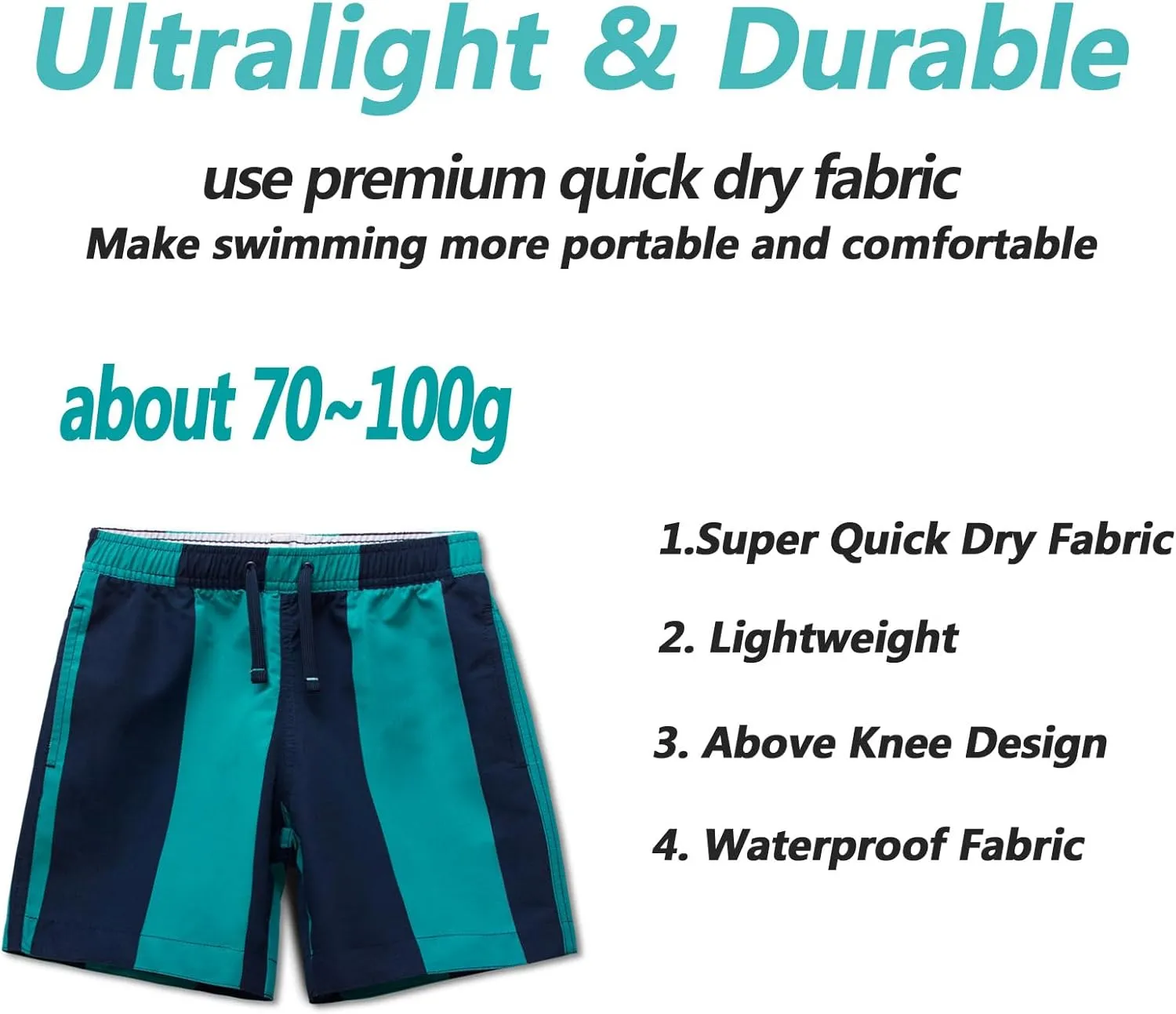 Girls Boys Swim Shorts Trunks Beach Board Shorts Kids Lightweight Casual Swimsuit Swimwear No Liner