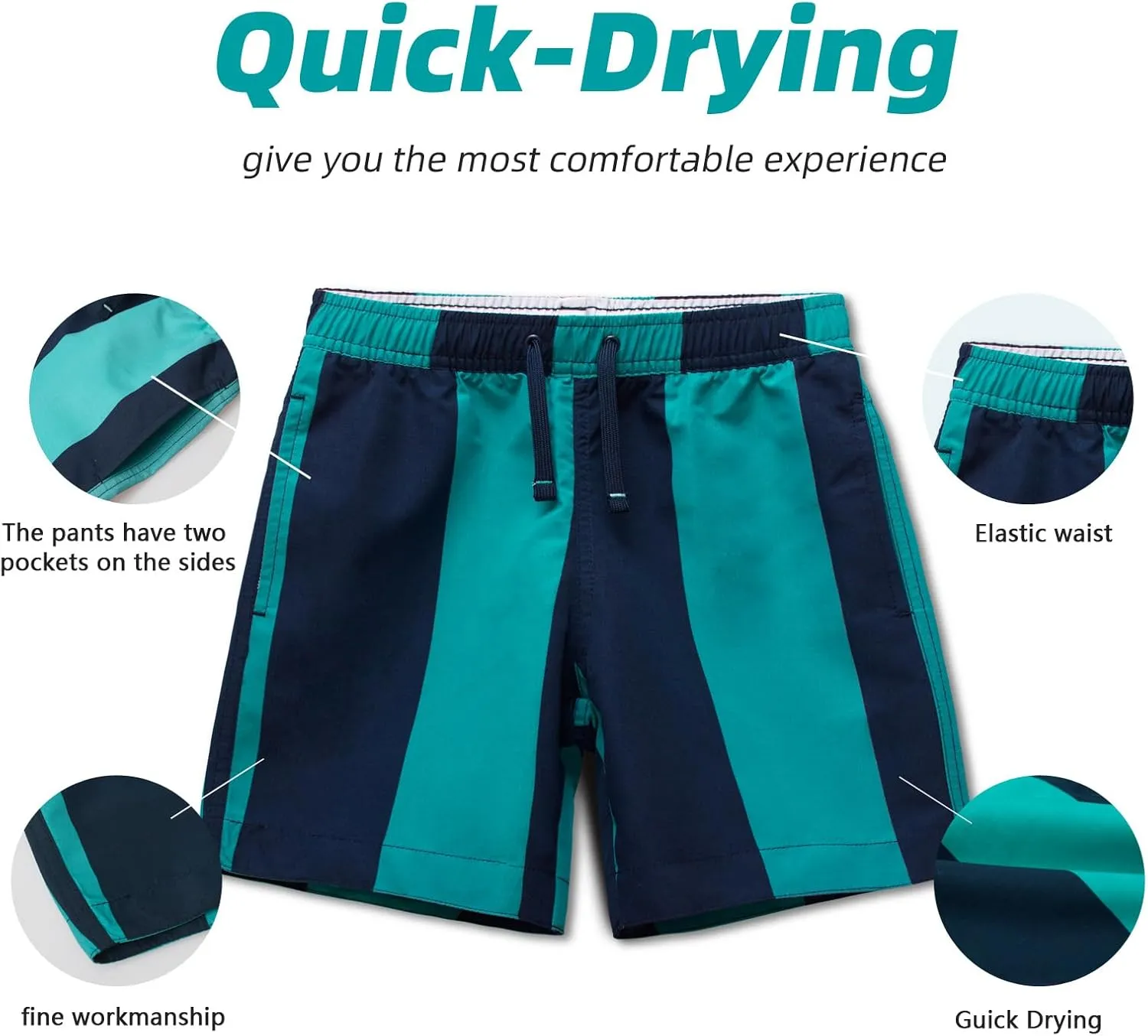 Girls Boys Swim Shorts Trunks Beach Board Shorts Kids Lightweight Casual Swimsuit Swimwear No Liner