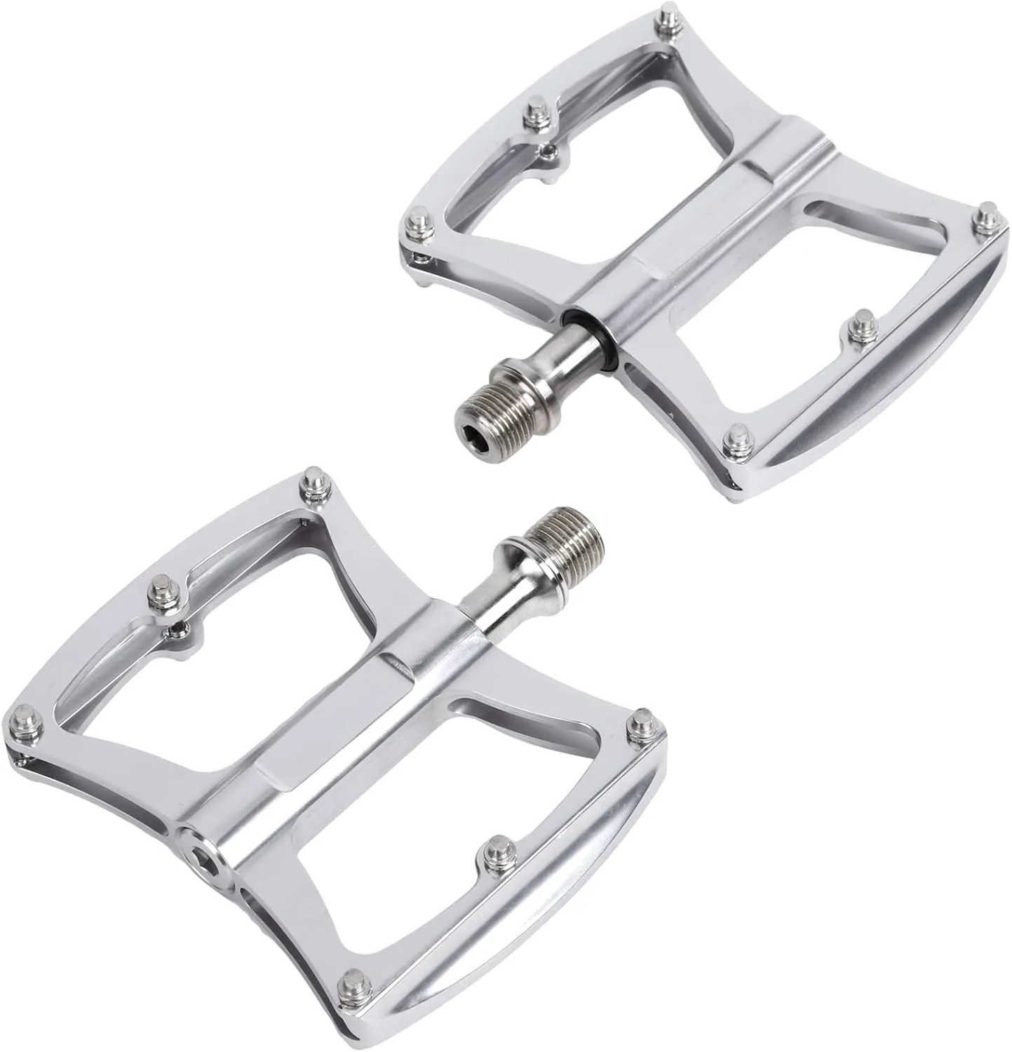 HOJWJNIGU Road/Mountain Bike Pedals 3 Bearings Bicycle Pedals Lightweight Aluminum Alloy with Anti-Skid Nails 9/16