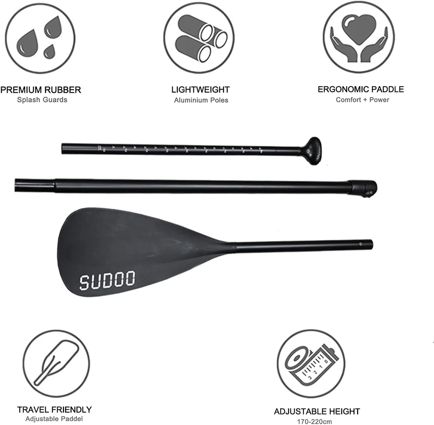 Inflatable Stand Up Paddle Board 106x33- Ultra-Light SUP with Backpack, Pump, Paddle, Coil Leash, 3 Fins, Repair Kit, Stable Design, Non-Slip EVA Deck for Adults & Youth