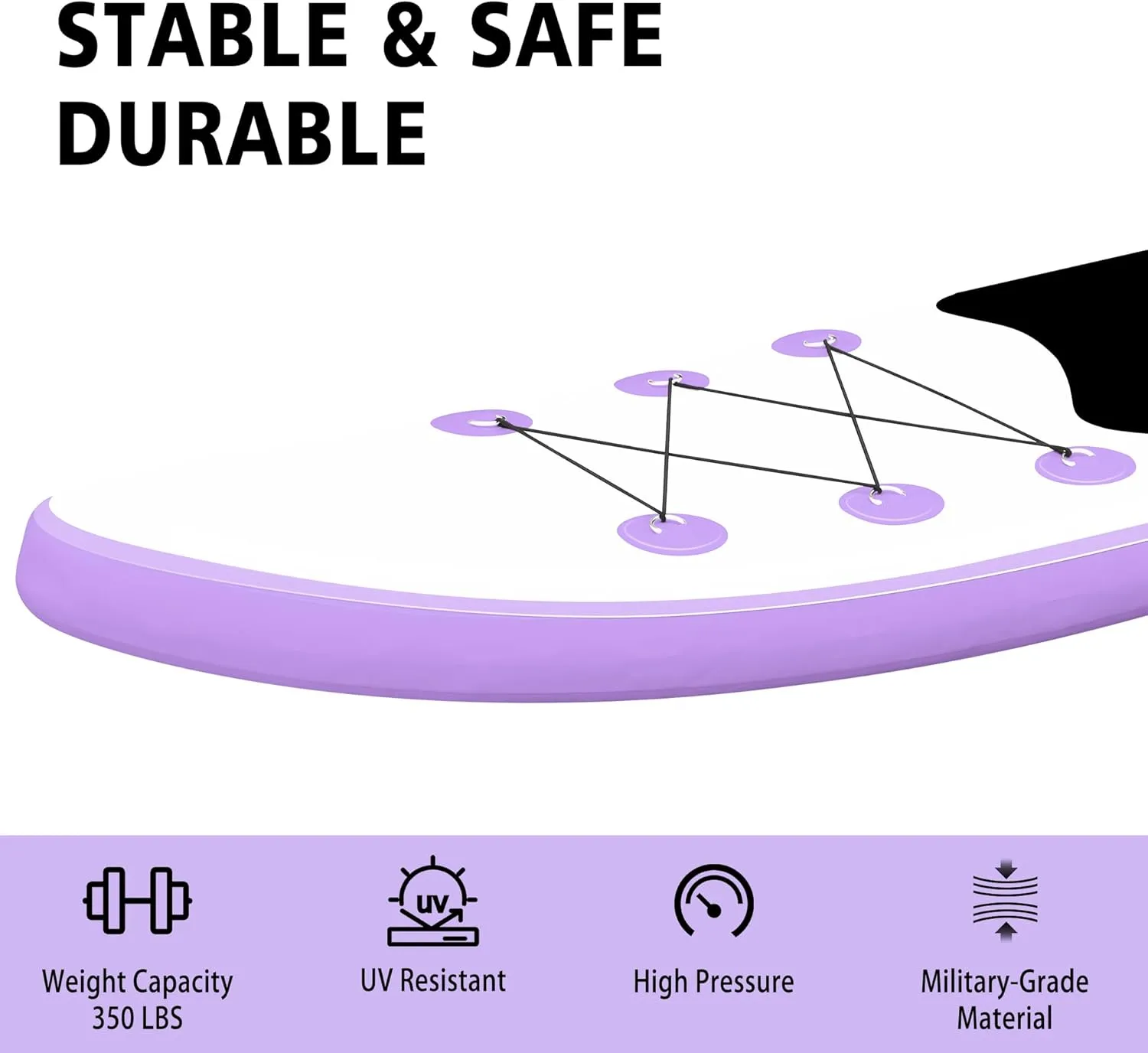 Inflatable Stand Up Paddle Board 106x33- Ultra-Light SUP with Backpack, Pump, Paddle, Coil Leash, 3 Fins, Repair Kit, Stable Design, Non-Slip EVA Deck for Adults & Youth