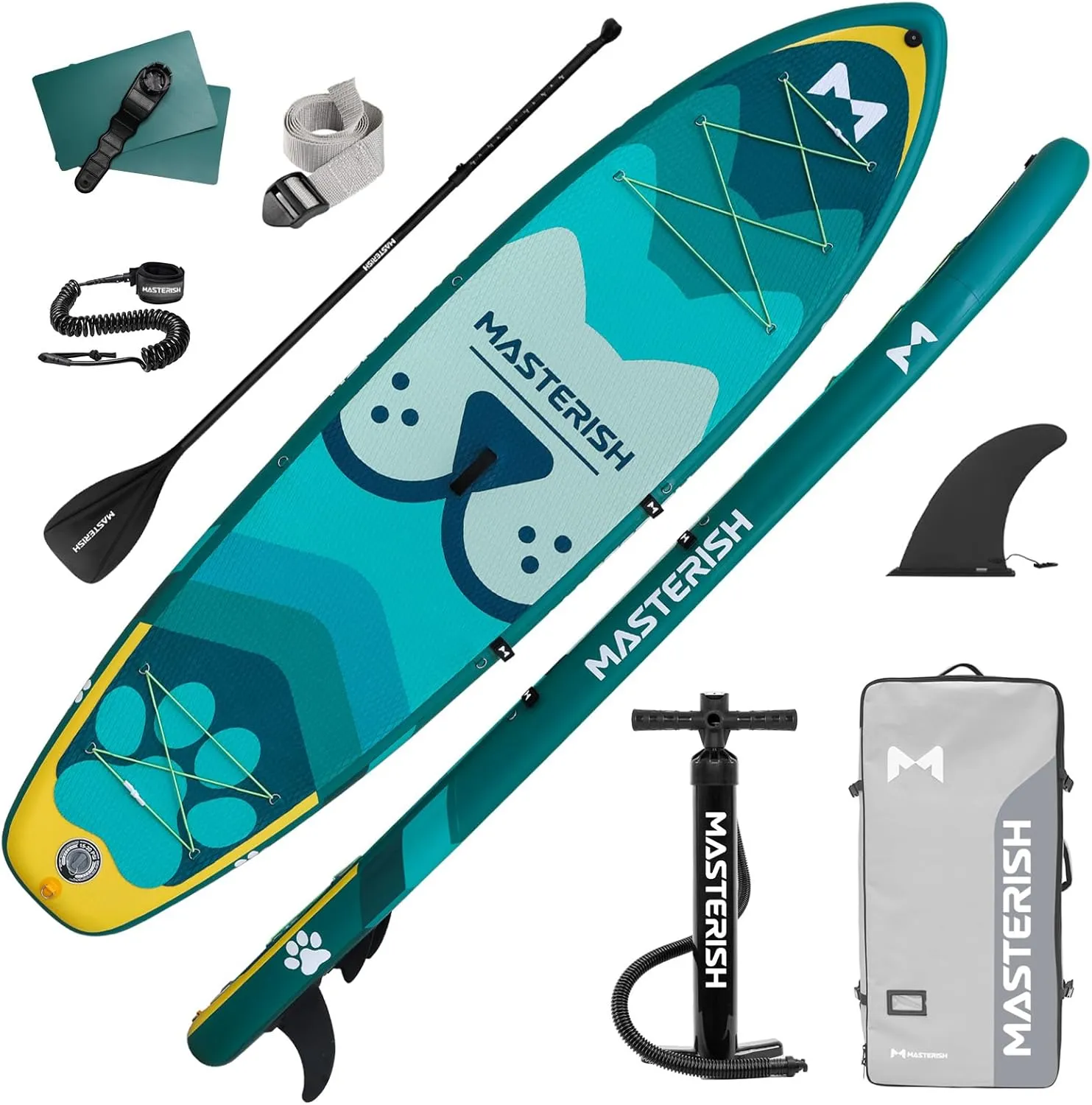 Inflatable Stand Up Paddle Boards with Premium SUP Paddle Board Accessories10'8'' Paddle Boards Water Ripple Design,Wide Stable Non-Slip Comfort Deck for Adult & Youth