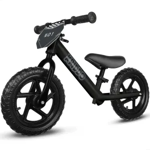 KRIDDO Toddler Balance Bike 2 Year Old, Age 24 Months to 5 Years Old, 12 Inch Push Bicycle with Customize Plate (3 Sets of Stickers Included), Steady Balancing, Gift Bike for 2-3 Boys Girls
