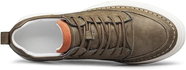 Men's Elevator Shoes Classic Casual Dress Increasing Height Oxford Shoes Casual Ankle Boots Outdoor Walking Shoes Slip On Sneakers