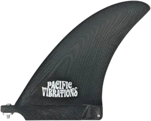 PACIFIC VIBRATIONS Surfboard Longboard Bonzer fin - 6.5" Center Smoke Black Fiberglass