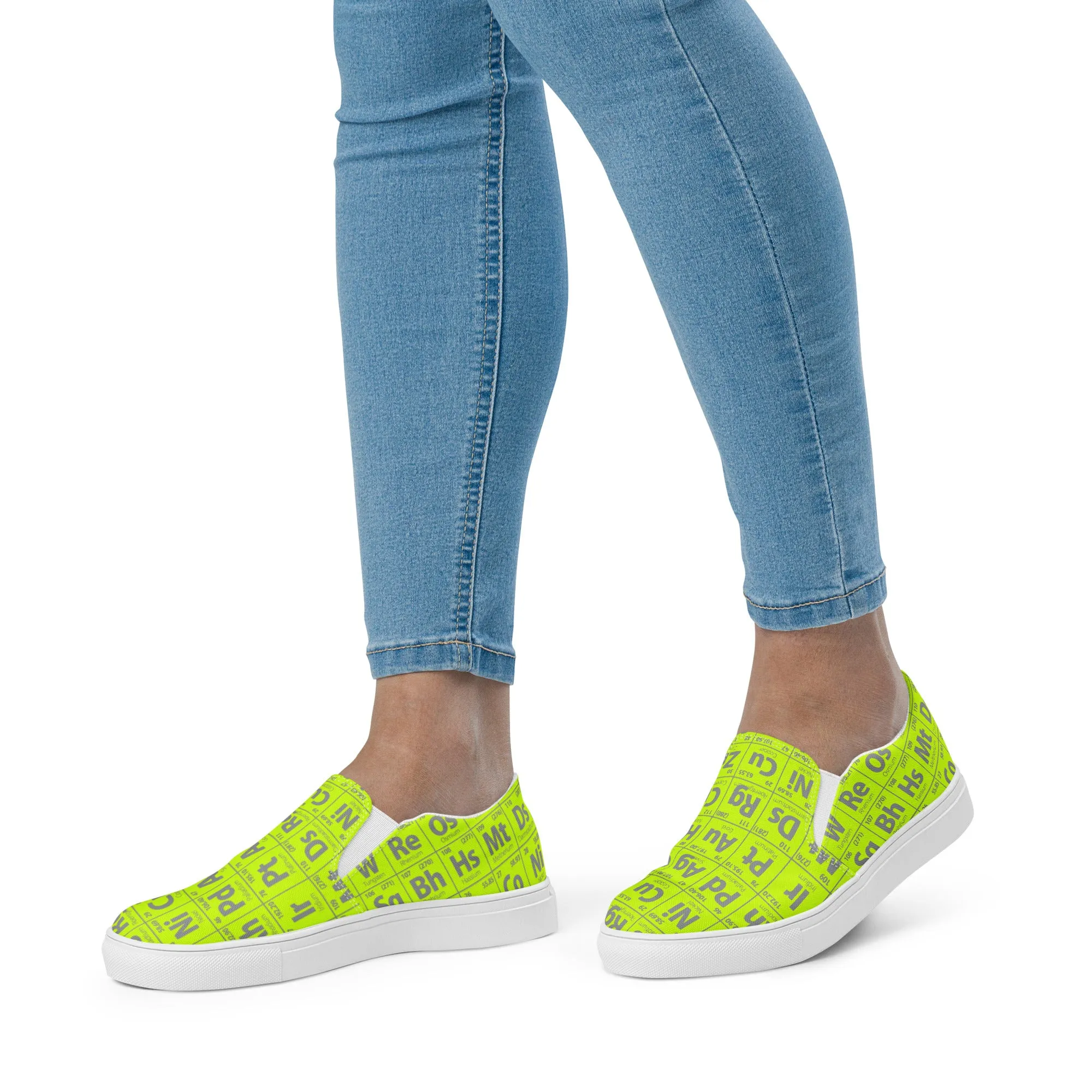 Periodic Table of Elements Women’s slip-on canvas shoes