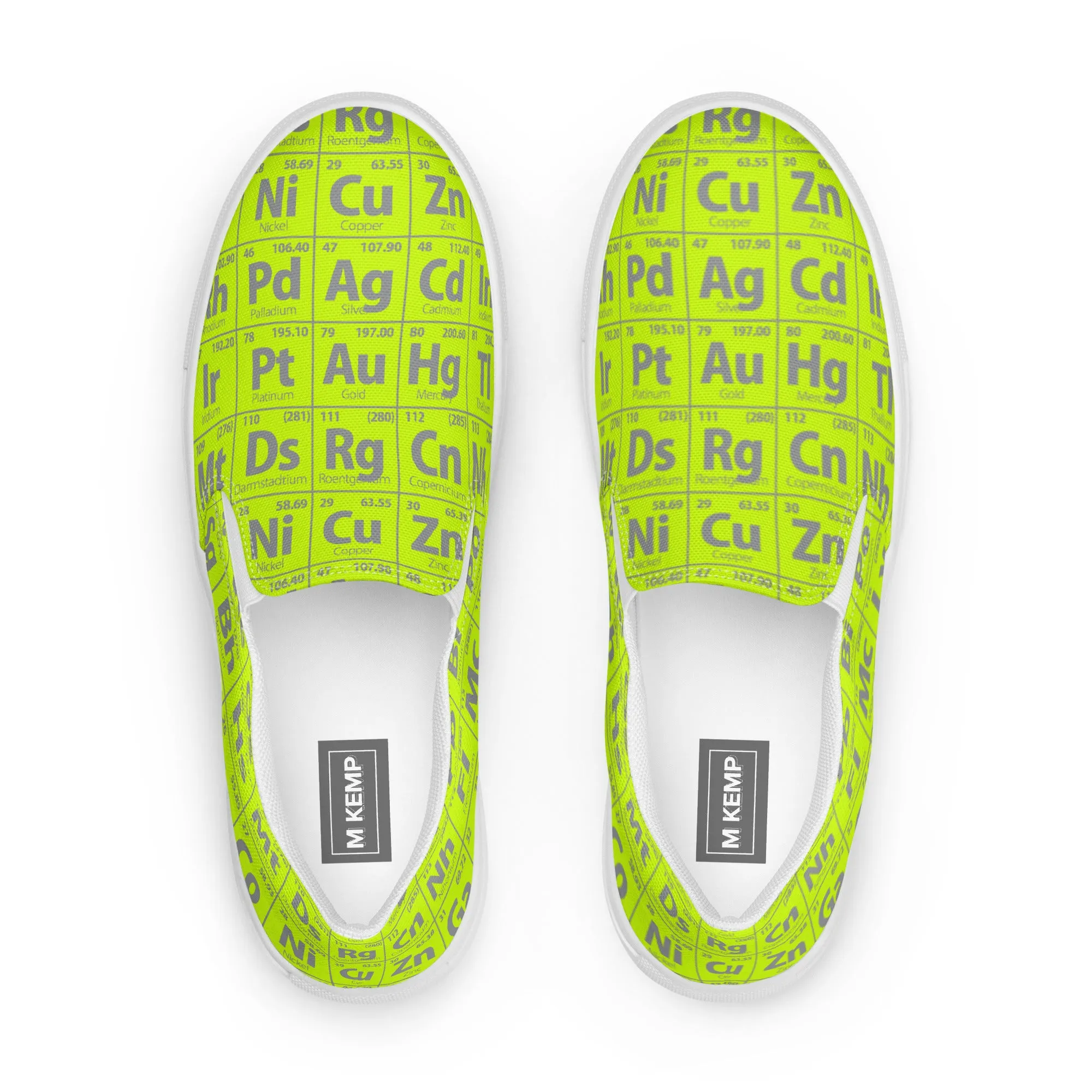 Periodic Table of Elements Women’s slip-on canvas shoes