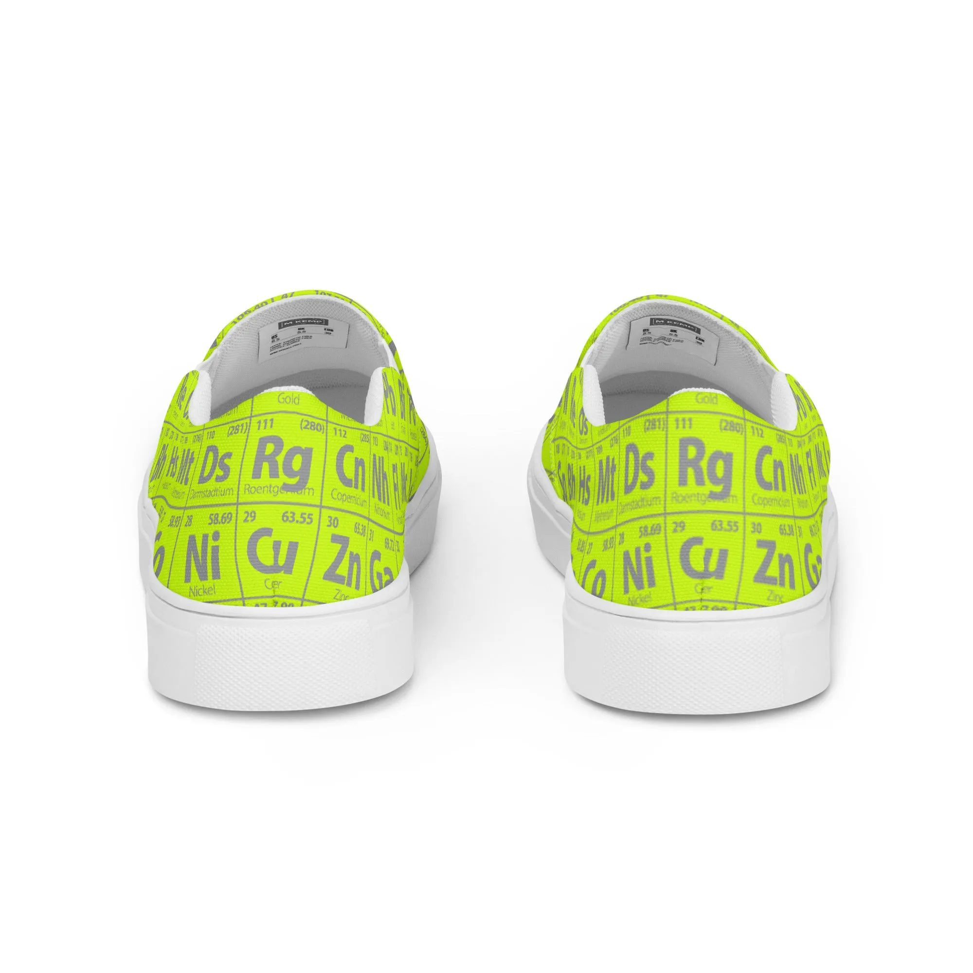 Periodic Table of Elements Women’s slip-on canvas shoes