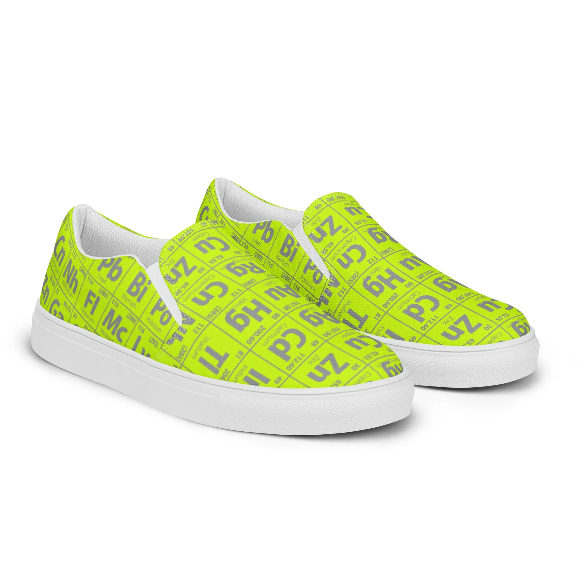 Periodic Table of Elements Women’s slip-on canvas shoes