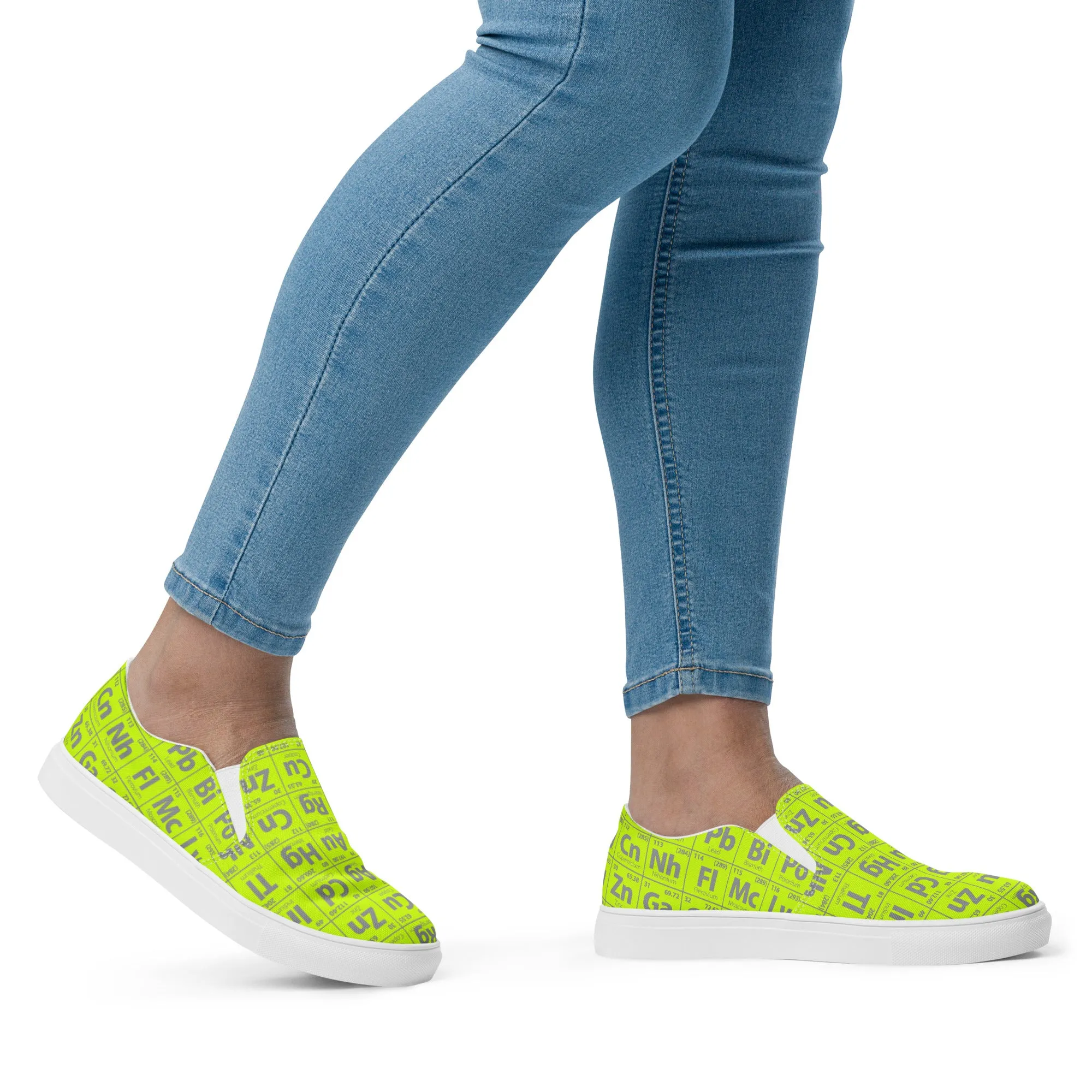 Periodic Table of Elements Women’s slip-on canvas shoes