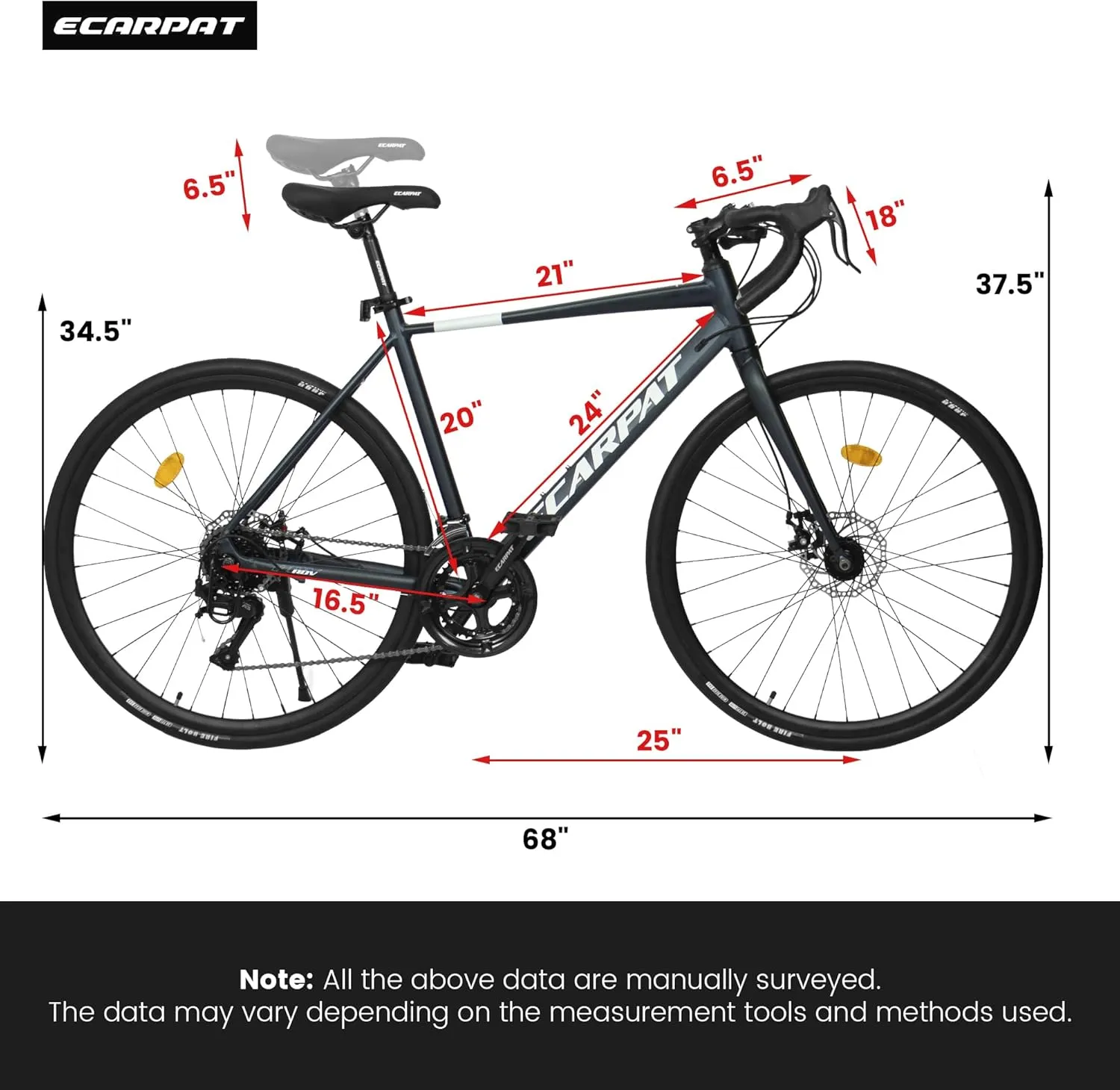 Road Bike 700C Tires, Drop Bar 16 Speeds Hybrid Bike for Men Women, Aluminum Alloy Lightweight Frame Disc Brake Racing Bike, City Commuting Road Bicycle for Men Women, Pink, White, Blue Color
