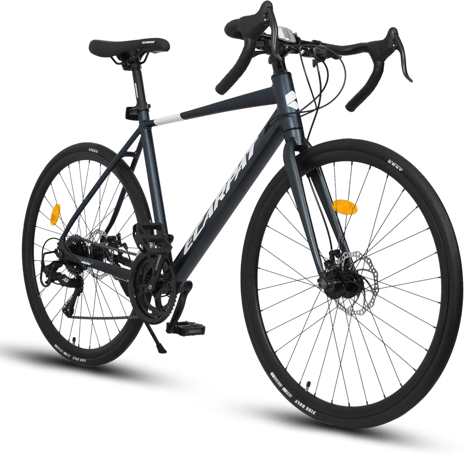Road Bike 700C Tires, Drop Bar 16 Speeds Hybrid Bike for Men Women, Aluminum Alloy Lightweight Frame Disc Brake Racing Bike, City Commuting Road Bicycle for Men Women, Pink, White, Blue Color