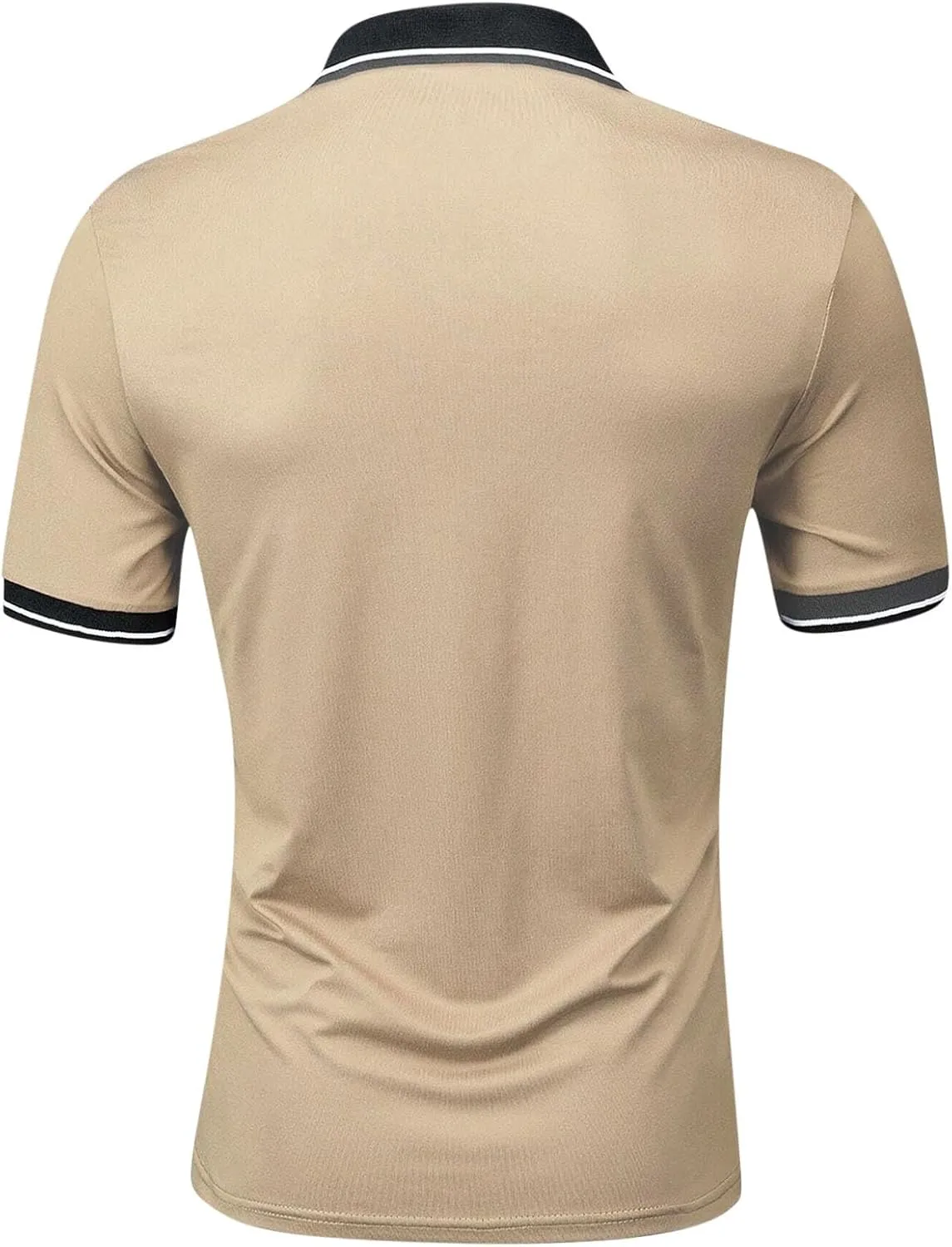 Sinzelimin Men's Polos Shirts Summer Short Sleeves Button up Lapel Short Sleeves Athletic Shirt & Tees Running Sport T-Shirts
