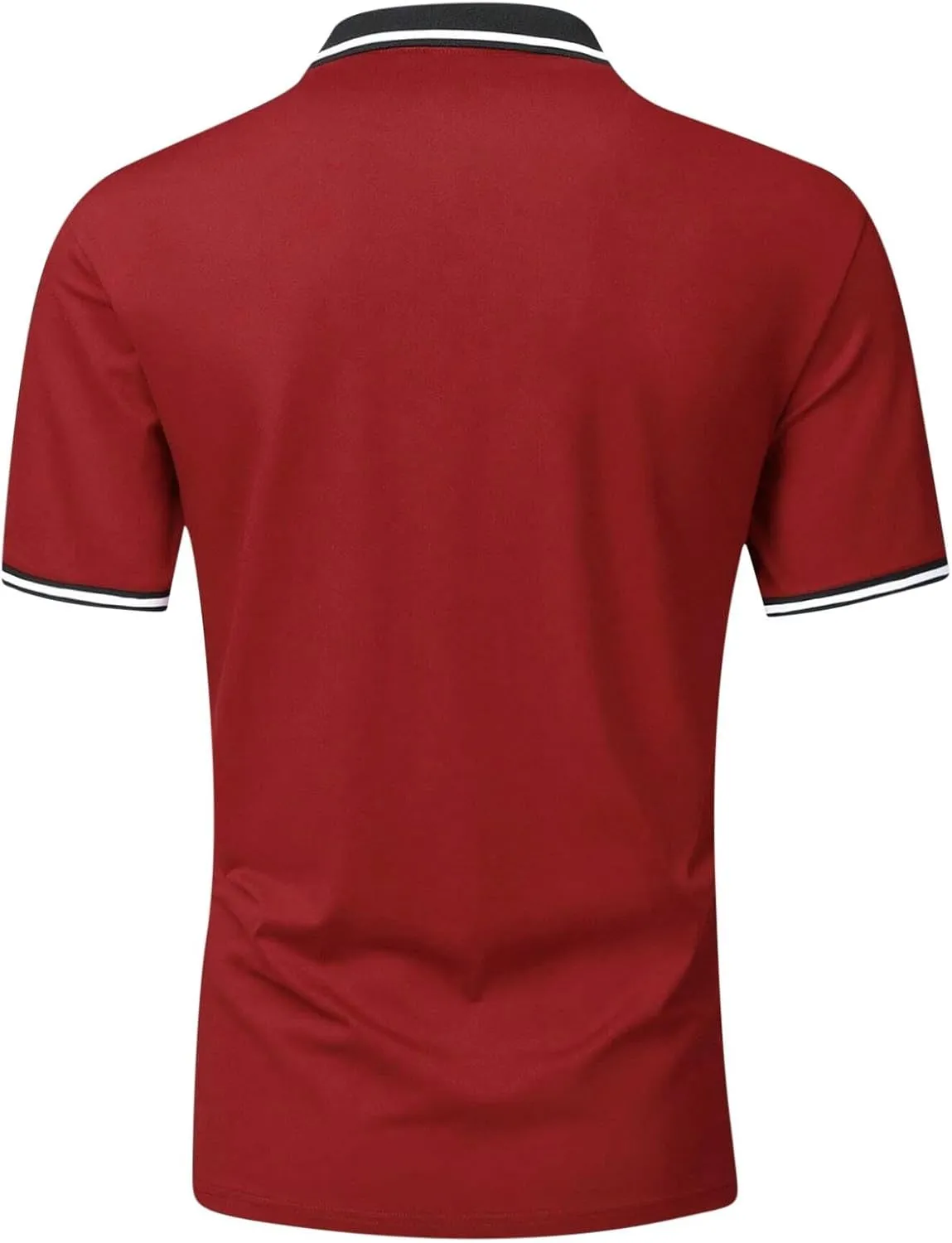 Sinzelimin Men's Polos Shirts Summer Short Sleeves Button up Lapel Short Sleeves Athletic Shirt & Tees Running Sport T-Shirts