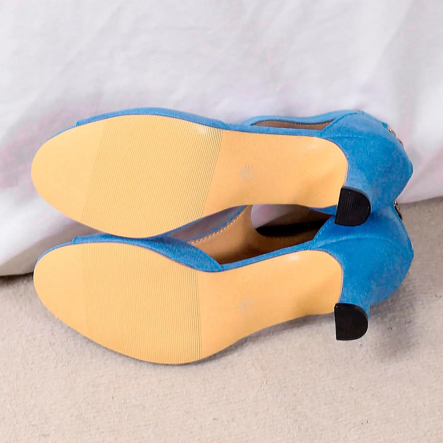 Summer Sandals for Women Open Toe Stiletto Heels T-Strap Dress Shoes Cutout Low Kitten Heeled Back Zip Retro Pumps