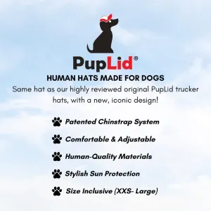 Sunset Collection, PupLid Trucker Hats for Dogs (XXS) Premium Stylish Sun Protection for The Modern Dog - Adjustable for Secure Comfortable Fit on Active Dogs (Black, All-Terrain)