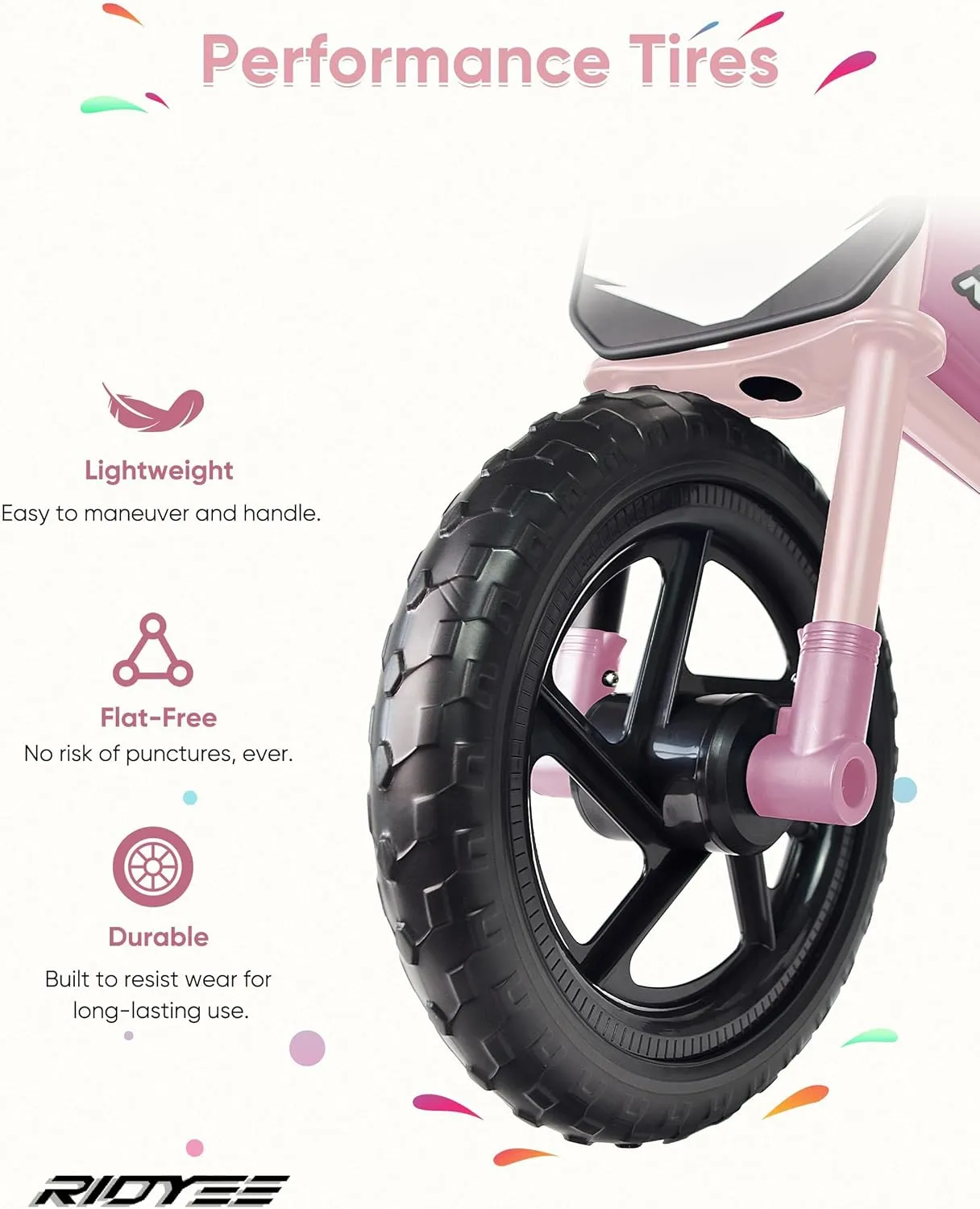 Toddler Balance Bike 2 Year Old, Kids Balance Bike for 2 to 5 Year with Tool-Free Adjustment, Limited Steering, Footrest, Custom Name Plate with Stickers, Gift Bike for 2-3 Boys