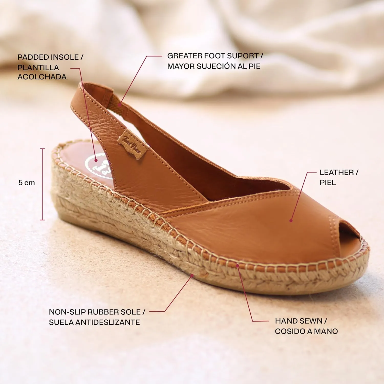 Toni Pons Women's Bernia-p Espadrille Wedge Sandal