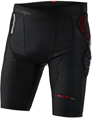 Troy Lee Designs Stage Ghost D30 Short Baselayer, Solid Black, Large