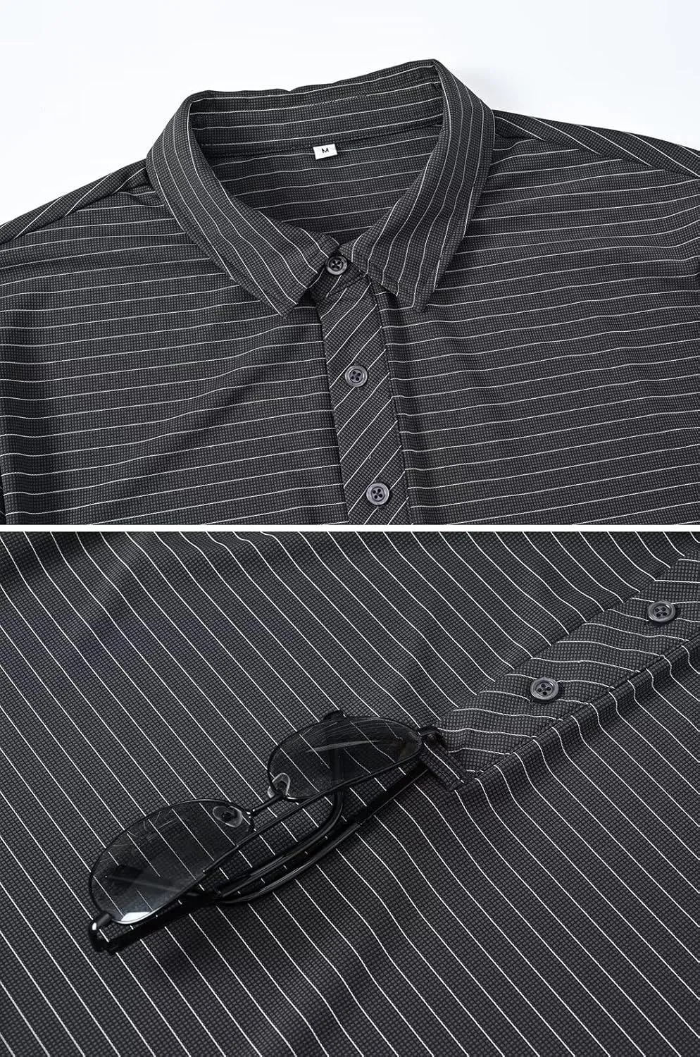 Tyhengta Men's Striped Shirt Short Sleeve Golf Polo Shirts