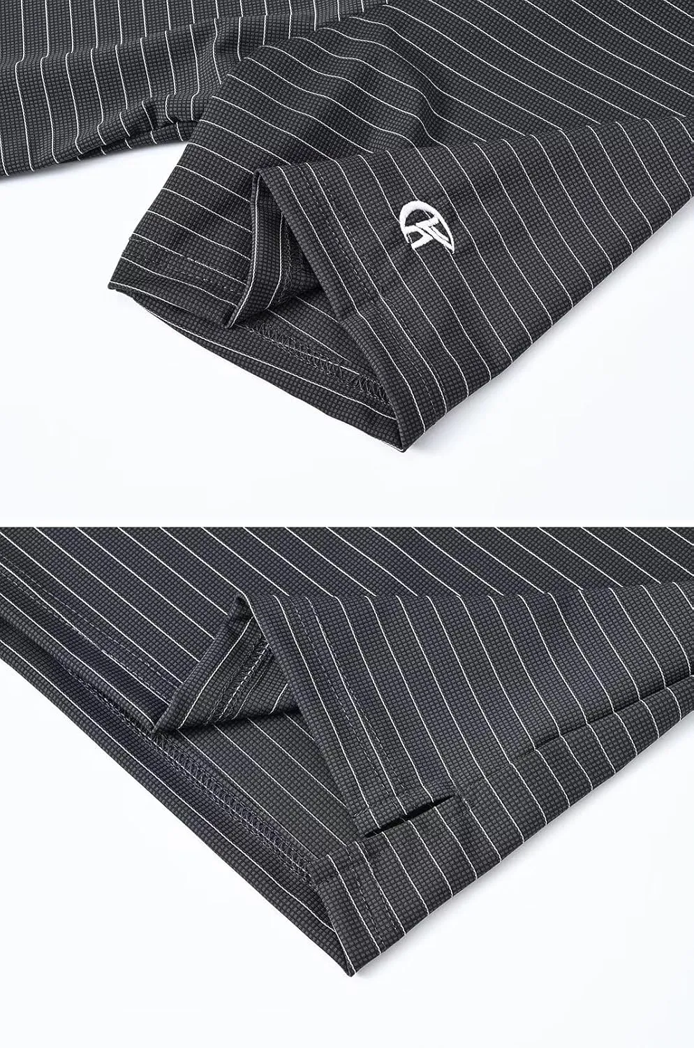 Tyhengta Men's Striped Shirt Short Sleeve Golf Polo Shirts