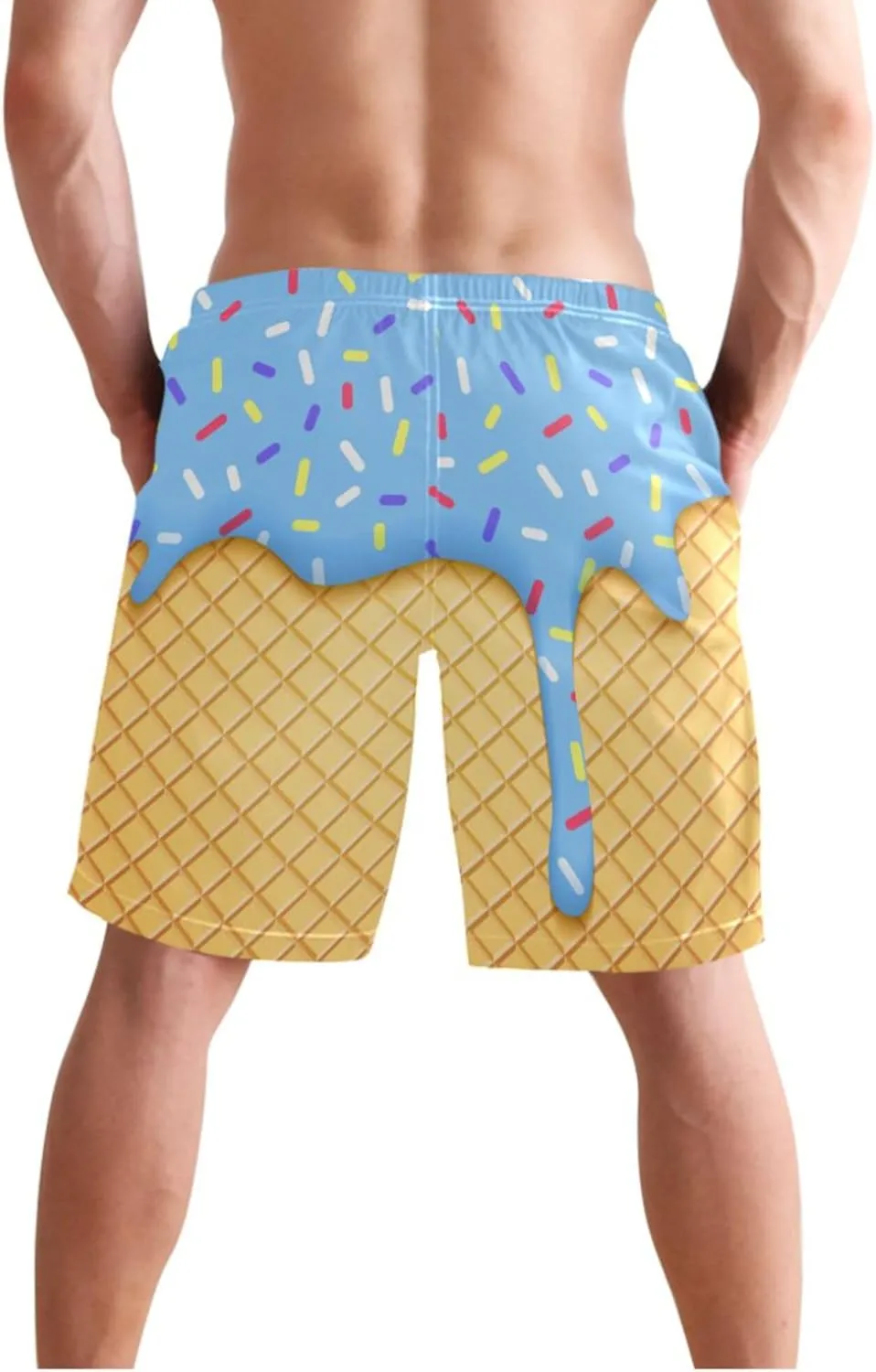 Wamika Men's Beach Shorts Swim Trunks Quick Dry Men Casual Board Shorts with Pockets M-XXL